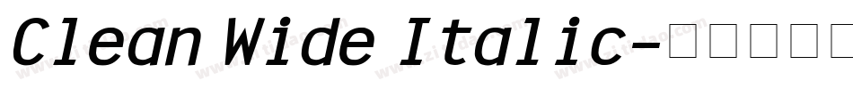 Clean Wide Italic字体转换